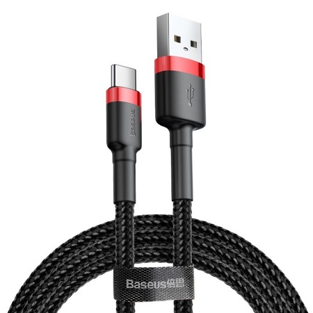      Kabel USB do USB-C Baseus Cafule 2A 3m (czerwono-czarny)    