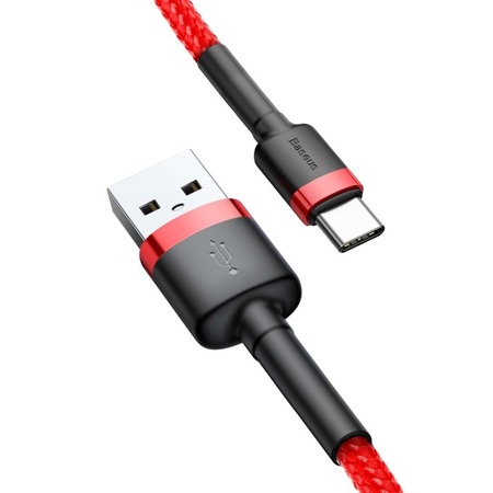      Kabel USB do USB-C Baseus Cafule 2A 3m (czerwony)    