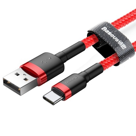      Kabel USB do USB-C Baseus Cafule 2A 3m (czerwony)    