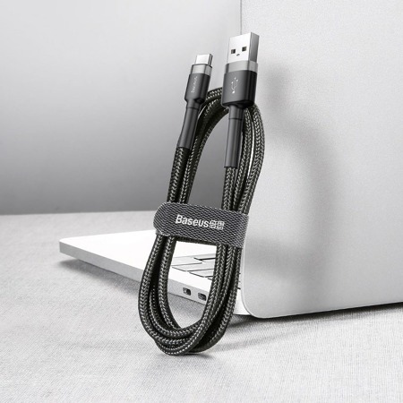      Kabel USB do USB-C Baseus Cafule 2A 3m (szaro-czarny)    