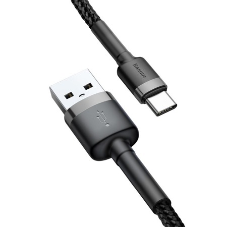      Kabel USB do USB-C Baseus Cafule 2A 3m (szaro-czarny)    