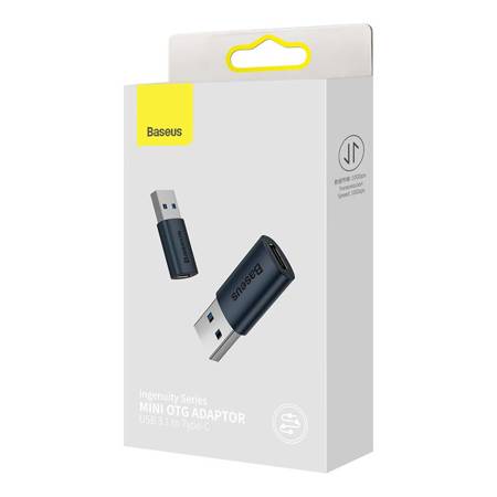 Adapter USB-A do USB-C Baseus Ingenuity OTG (niebieski)