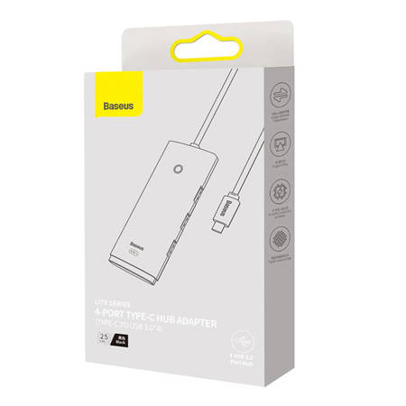 HUB USB  4-portowy  USB-C 25CM (25CM)