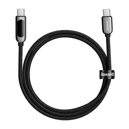 Kabel USB-C do USB-C Baseus Display, Power Delivery, 100W, 1m (czarny)