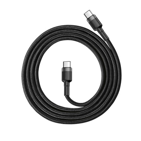 Kabel USB-C do USB-C PD Baseus Cafule PD 2.0 QC 3.0 60W 1m (czarno-szary)