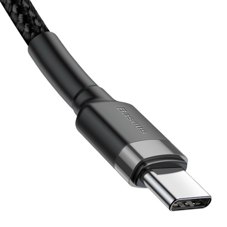 Kabel USB-C do USB-C PD Baseus Cafule PD 2.0 QC 3.0 60W 1m (czarno-szary)