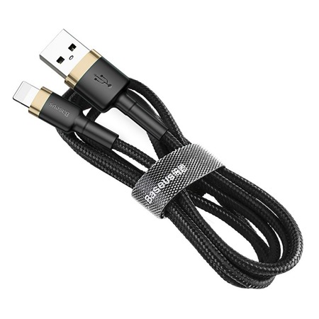 Kabel USB Lightning  Baseus Cafule 1.5A 2m (złoto-czarny)