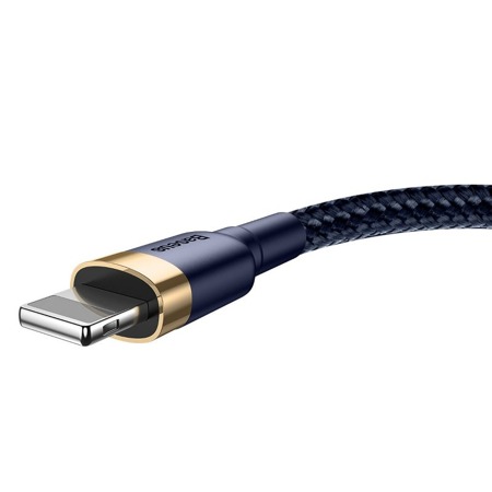 Kabel USB Lightning  Baseus Cafule 2.4A 1m (złoto-granatowy)