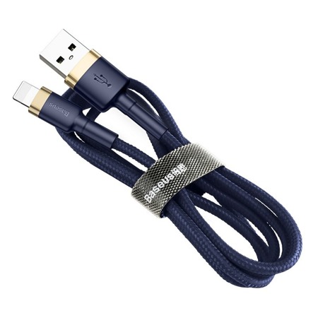 Kabel USB Lightning  Baseus Cafule 2.4A 1m (złoto-granatowy)