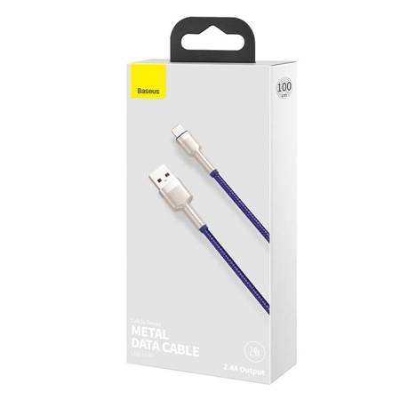 Kabel USB do Lightning Baseus Cafule, 2.4A, 1m (fioletowy)