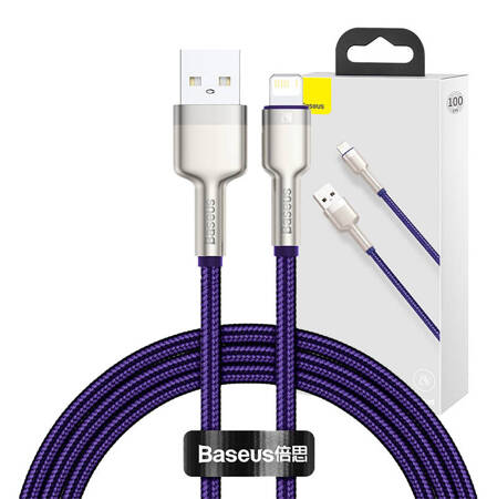 Kabel USB do Lightning Baseus Cafule, 2.4A, 1m (fioletowy)