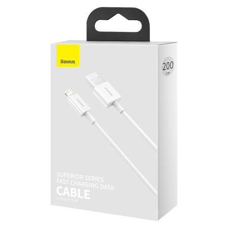 Kabel USB do Lightning Baseus Superior Series, 2.4A, 2m (biały)