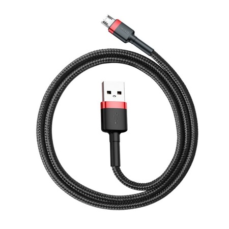 Kabel USB do Micro USB Baseus Cafule 2.4A 1m (czerwono-czarny)