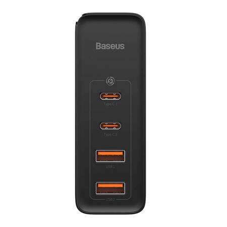 Ładowarka sieciowa Baseus GaN2 Pro, 2x USB + 2x USB-C, 100W, EU (czarna)