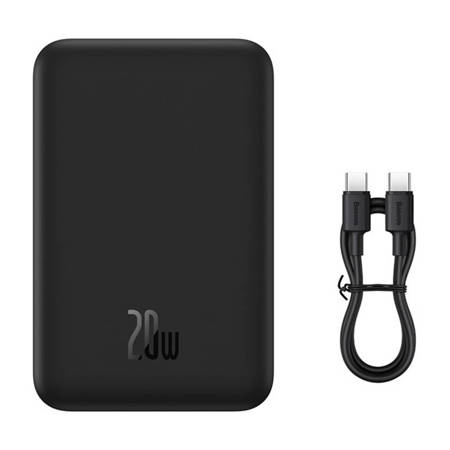 Powerbank magnetyczny Baseus Magnetic Mini 20000mAh, USB-C 20W MagSafe (czarny)