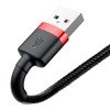 Kabel Lightning USB Baseus Cafule 1,5A 2m (czarno-czerwony)