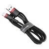 Kabel Lightning USB Baseus Cafule 1,5A 2m (czarno-czerwony)