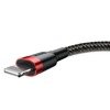 Kabel Lightning USB Baseus Cafule 2,4A 1m (czarno-czerwony)