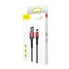 Kabel Lightning USB (dwustronny) Baseus Cafule 2,4A 1m (czarno-czerwony)