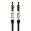 Kabel audio mini jack 3,5mm AUX Baseus Yiven 1,5m (czarno-srebrny)