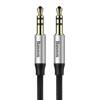 Kabel audio mini jack 3,5mm AUX Baseus Yiven 1m (czarno-srebrny)